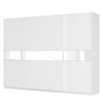 Armoire à portes coulissantes Skøp Blanc alpin / Verre blanc - 315 x 236 cm - 3 portes - Basic