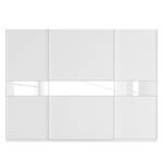 Schwebetürenschrank SKØP Alpinweiß / Glas Weiß - 315 x 236 cm - 3 Türen - Comfort