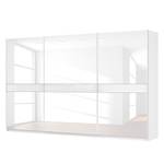 Schwebetürenschrank SKØP Alpinweiß / Glas Weiß - 360 x 222 cm - 3 Türen - Comfort
