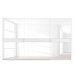 Zweefdeurkast Skøp alpinewit/wit glas - 360 x 222 cm - 3 deuren - Comfort