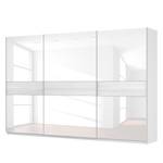 Zweefdeurkast Skøp alpinewit/wit glas - 360 x 236 cm - 3 deuren - Basic