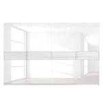 Schwebetürenschrank SKØP Alpinweiß / Glas Weiß - 360 x 236 cm - 4 Türen - Basic