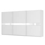 Armoire à portes coulissantes Skøp Blanc alpin / Verre blanc - 405 x 222 cm - 3 portes - Premium