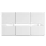Schwebetürenschrank SKØP Alpinweiß / Glas Weiß - 405 x 222 cm - 3 Türen - Premium