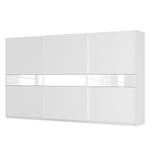 Armoire à portes coulissantes Skøp Blanc alpin / Verre blanc - 405 x 236 cm - 3 portes - Basic