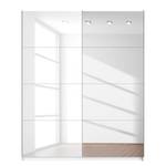 Schwebetürenschrank SKØP Alpinweiß / Hochglanz Weiß Spiegelglas - 181 x 222 cm - 2 Türen - Basic