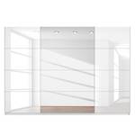 Schwebetürenschrank SKØP Alpinweiß / Hochglanz Weiß Spiegelglas - 315 x 222 cm - 3 Türen - Basic