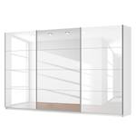 Schwebetürenschrank SKØP Alpinweiß / Hochglanz Weiß Spiegelglas - 360 x 222 cm - 3 Türen - Premium