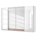 Schwebetürenschrank SKØP Alpinweiß / Hochglanz Weiß Spiegelglas - 360 x 236 cm - 4 Türen - Basic