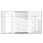 Schwebetürenschrank SKØP Alpinweiß / Hochglanz Weiß Spiegelglas - 405 x 236 cm - 3 Türen - Basic
