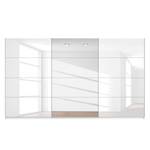 Schwebetürenschrank SKØP Alpinweiß / Hochglanz Weiß Spiegelglas - 405 x 236 cm - 3 Türen - Classic