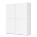 Schwebetürenschrank SKØP Alpinweiß / Mattglas Weiß - 181 x 222 cm - 2 Türen - Premium