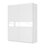 Armoire à portes coulissantes Skøp Blanc alpin / Verre mat blanc - 181 x 236 cm - 2 porte - Confort