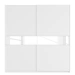 Schwebetürenschrank SKØP Alpinweiß / Mattglas Weiß / Glas Weiß - 225 x 236 cm - 2 Türen - Basic