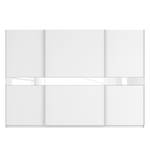 Armoire à portes coulissantes Skøp Blanc alpin / Verre mat blanc - 315 x 222 cm - 3 portes - Premium