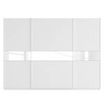 Armoire à portes coulissantes Skøp Blanc alpin / Verre mat blanc - 315 x 236 cm - 3 portes - Confort