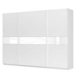 Armoire à portes coulissantes Skøp Blanc alpin / Verre mat blanc - 315 x 236 cm - 3 portes - Premium