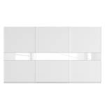 Armoire à portes coulissantes Skøp Blanc alpin / Verre mat blanc - 405 x 236 cm - 3 portes - Confort