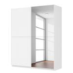 Schwebetürenschrank SKØP Alpinweiß / Mattglas Weiß Spiegelglas - 181 x 222 cm - 2 Türen - Comfort