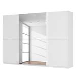 Schwebetürenschrank SKØP Alpinweiß / Mattglas Weiß Spiegelglas - 315 x 222 cm - 3 Türen - Comfort