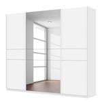 Schwebetürenschrank SKØP Alpinweiß / Mattglas Weiß Spiegelglas - 270 x 236 cm - 3 Türen - Classic