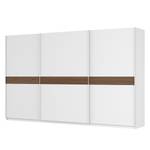 Armoire à portes coulissantes Skøp Blanc alpin / Imitation noyer - 360 x 222 cm - 3 portes - Premium