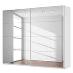 Schwebetürenschrank SKØP Alpinweiß / Spiegelglas - 270 x 222 cm - 2 Türen - Premium