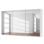Schwebetürenschrank SKØP Alpinweiß / Spiegelglas - 405 x 236 cm - 3 Türen - Basic