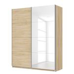 Armoire à portes coulissantes Skøp Imitation chêne de Sonoma / Blanc brillant - 181 x 222 cm - 2 porte - Basic