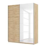 Armoire à portes coulissantes Skøp Imitation chêne de Sonoma / Blanc brillant - 181 x 236 cm - 2 porte - Basic