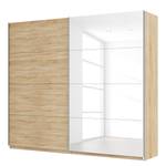 Schwebetürenschrank SKØP Eiche Sonoma Dekor / Hochglanz Weiß - 270 x 236 cm - 2 Türen - Basic