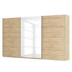 Zweefdeurkast Skøp Sonoma eikenhouten look/hoogglans wit - 405 x 236 cm - 3 deuren - Basic