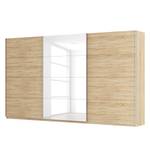 Armoire à portes coulissantes Skøp Imitation chêne de Sonoma / Blanc brillant - 405 x 236 cm - 3 portes - Confort