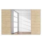 Schwebetürenschrank SKØP Eiche Sonoma Dekor / Spiegelglas - 360 x 236 cm - 4 Türen - Basic