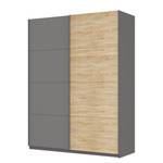 Schwebetürenschrank SKØP Graphit / Eiche Sonoma Dekor - 181 x 236 cm - 2 Türen - Premium