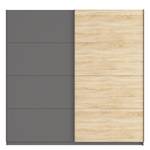 Schwebetürenschrank SKØP Graphit / Eiche Sonoma Dekor - 225 x 222 cm - 2 Türen - Classic