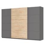 Schwebetürenschrank SKØP Graphit / Eiche Sonoma Dekor - 315 x 222 cm - 3 Türen - Basic