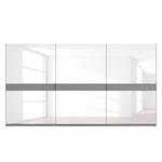 Schwebetürenschrank SKØP Graphit / Glas Weiß - 405 x 222 cm - 3 Türen - Classic