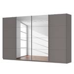 Schwebetürenschrank SKØP Graphit / Grauspiegel - 360 x 222 cm - 4 Türen - Premium