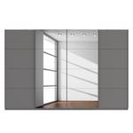 Schwebetürenschrank SKØP Graphit / Grauspiegel - 360 x 236 cm - 4 Türen - Basic