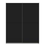 Schwebetürenschrank SKØP Graphit / Mattglas Schwarz - 181 x 222 cm - 2 Türen - Basic