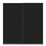 Schwebetürenschrank SKØP Graphit / Mattglas Schwarz - 225 x 236 cm - 2 Türen - Classic