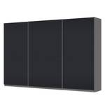 Schwebetürenschrank SKØP Graphit / Mattglas Schwarz - 360 x 236 cm - 3 Türen - Basic