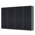 Schwebetürenschrank SKØP Graphit / Mattglas Schwarz - 360 x 236 cm - 4 Türen - Basic