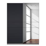Schwebetürenschrank SKØP Graphit / Mattglas Schwarz Grauspiegel - 181 x 236 cm - 2 Türen - Premium
