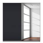 Schwebetürenschrank SKØP Graphit / Mattglas Schwarz Grauspiegel - 225 x 236 cm - 2 Türen - Basic