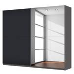 Schwebetürenschrank SKØP Graphit / Mattglas Schwarz Grauspiegel - 270 x 222 cm - 2 Türen - Classic