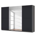 Schwebetürenschrank SKØP Graphit / Mattglas Schwarz Grauspiegel - 315 x 222 cm - 3 Türen - Comfort