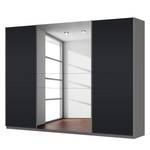 Schwebetürenschrank SKØP Graphit / Mattglas Schwarz Grauspiegel - 315 x 236 cm - 3 Türen - Classic