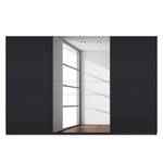 Schwebetürenschrank SKØP Graphit / Mattglas Schwarz Grauspiegel - 360 x 236 cm - 3 Türen - Basic